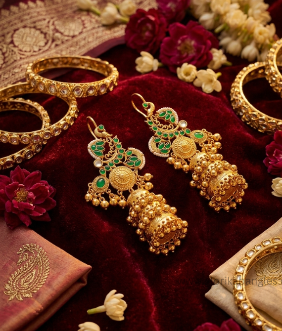 The Mayura Heritage Kashmiri Ear-Cuff Jhumkas