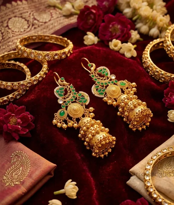 The Mayura Heritage Kashmiri Ear-Cuff Jhumkas