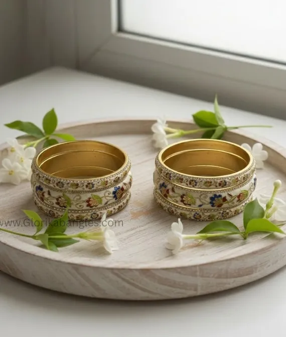 The Gulbagh Meenakari Kada Set