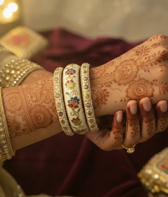The Gulbagh Meenakari Kada Set
