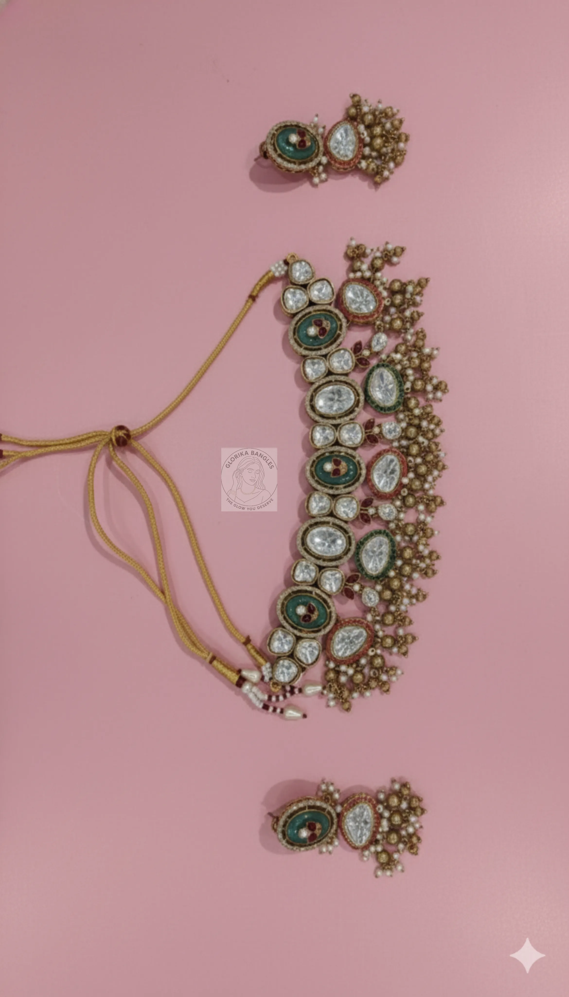 Kundan Meenakari Choker Set