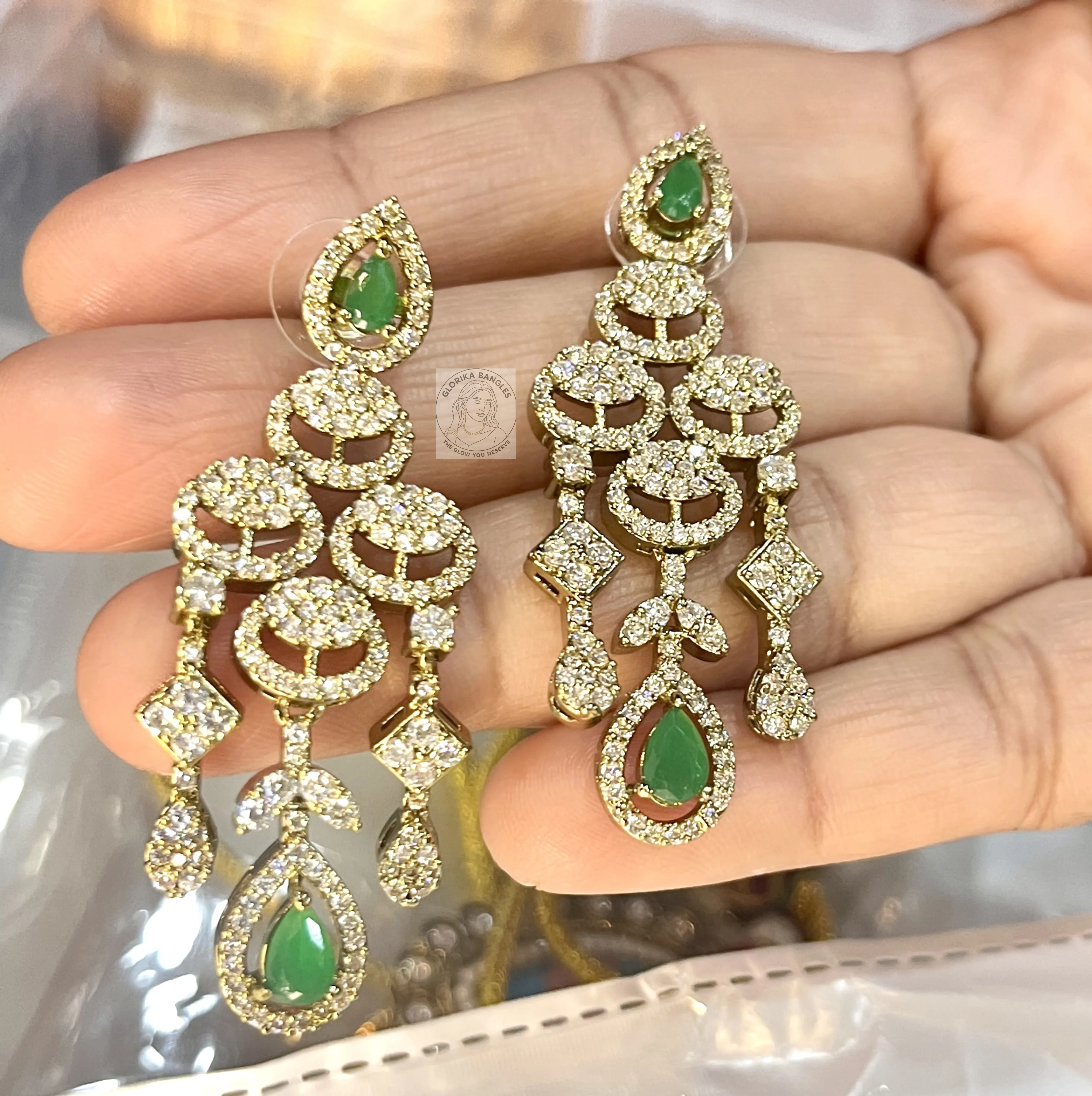 Enchanted Garden Emerald & Gold Filigree Necklace Set